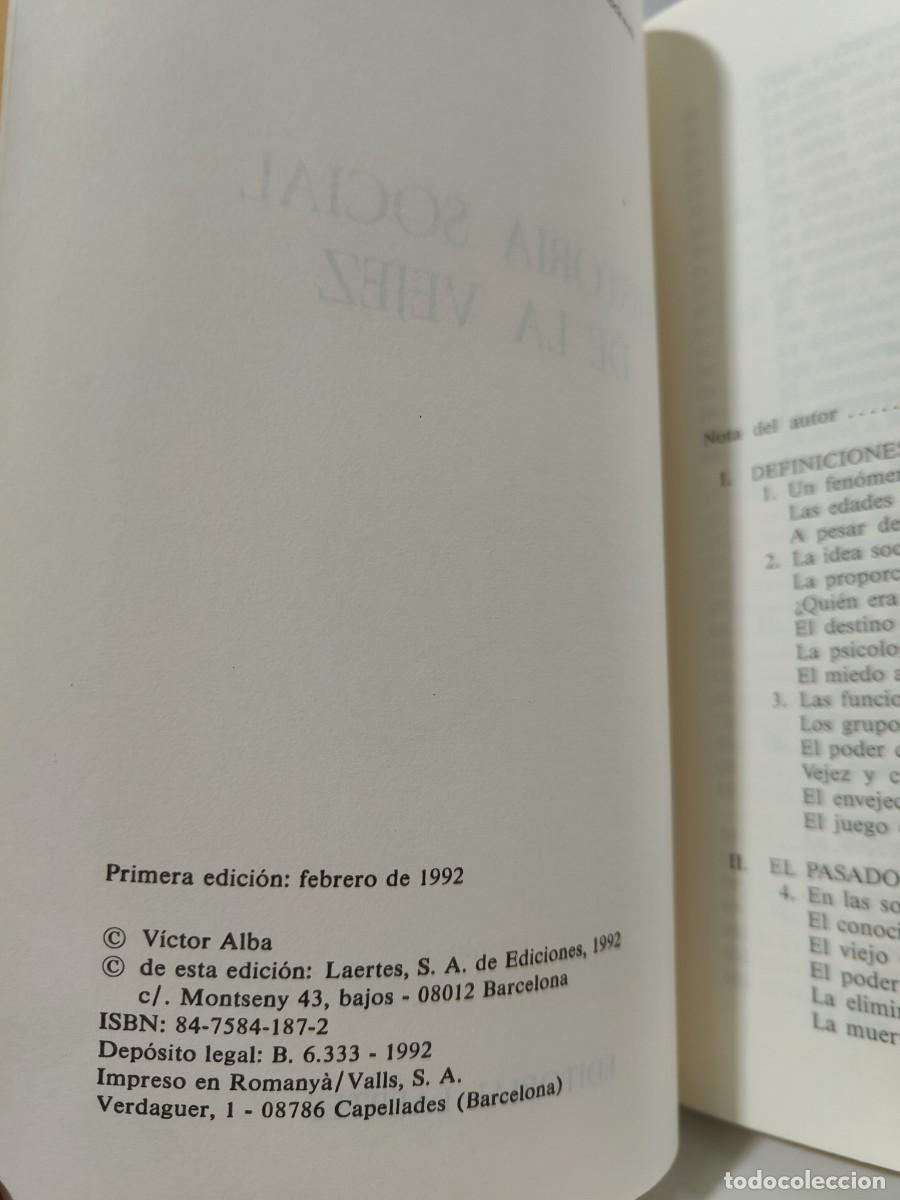 Libros: HISTORIA DE LA VEJEZ - V&Iacute;CTOR ALBA - LAERTE - Foto 6
