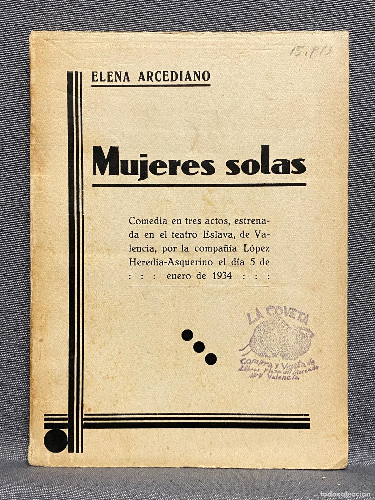 Libros: MUJERES SOLAS. - ARCEDIANO, ELENA. - Foto 1