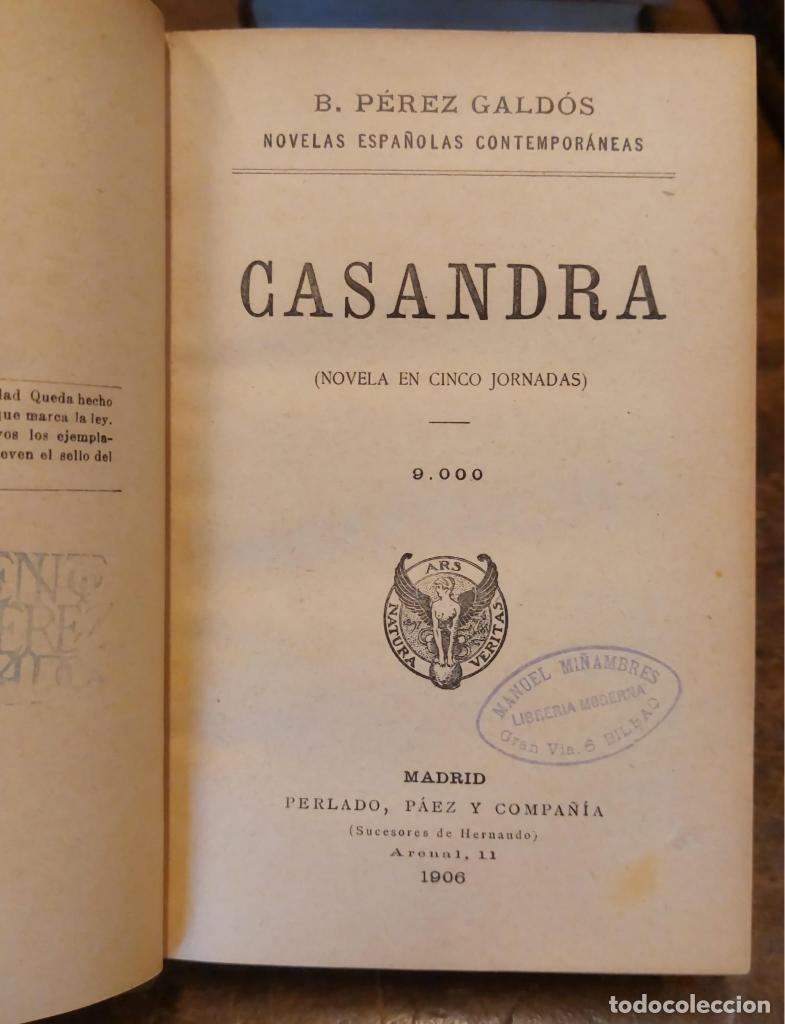Libros: CASANDRA. novela en cinco jornadas. - PEREZ GALDOS, Benito - Foto 2