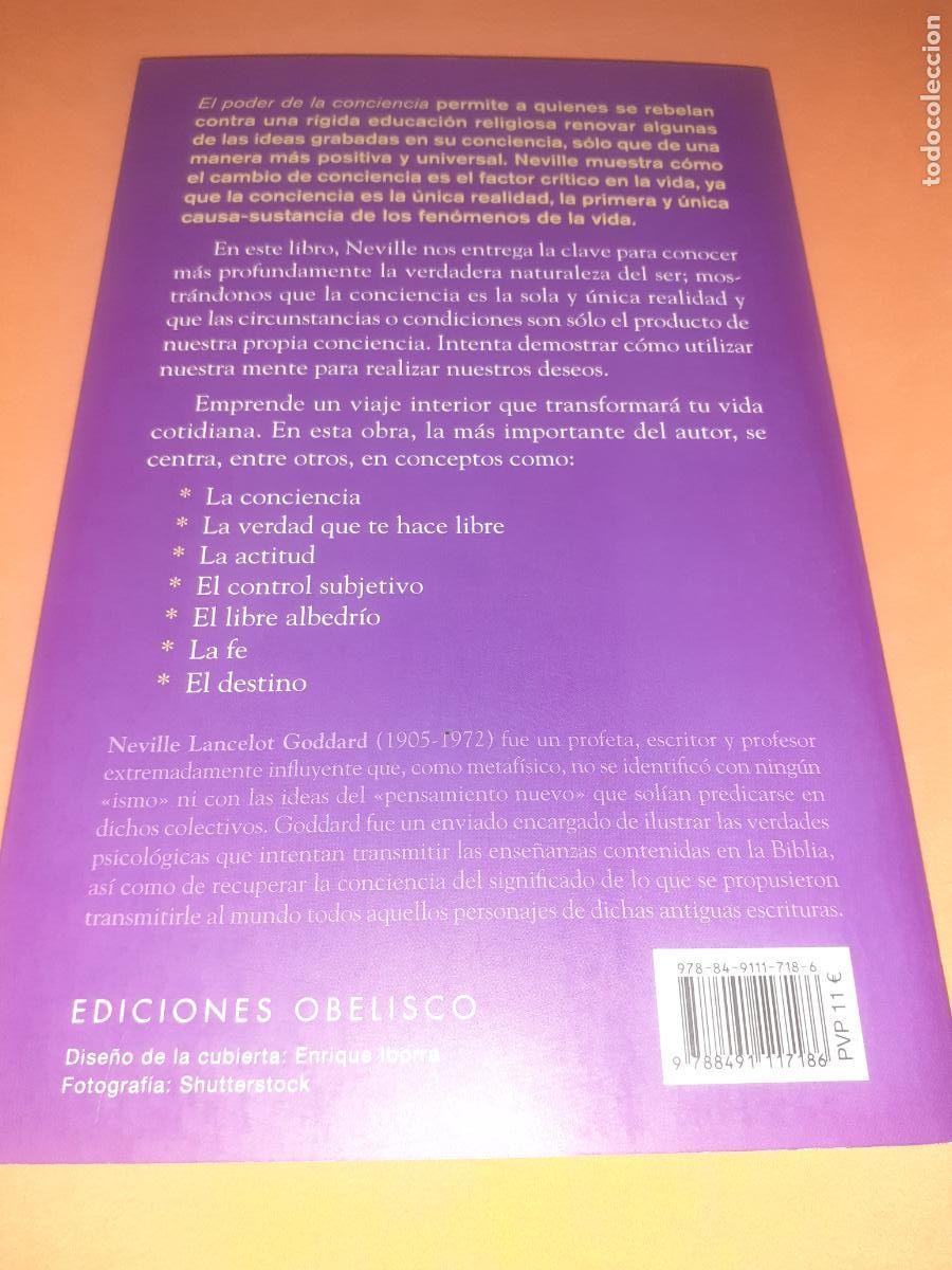 Libros: EL PODER DE LA CONCIENCIA � NUEVA ESPIRITUALIDAD - NEVILLE GODDARD - Foto 2