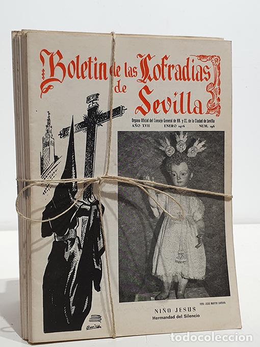 Livros em segunda m&atilde;o: Bolet&iacute;n de las Cofrad&iacute;as de Sevilla. A&ntilde;o completo, 1975. N&uacute;ms del 196 al 207 inc. 12 n&uacute;meros.