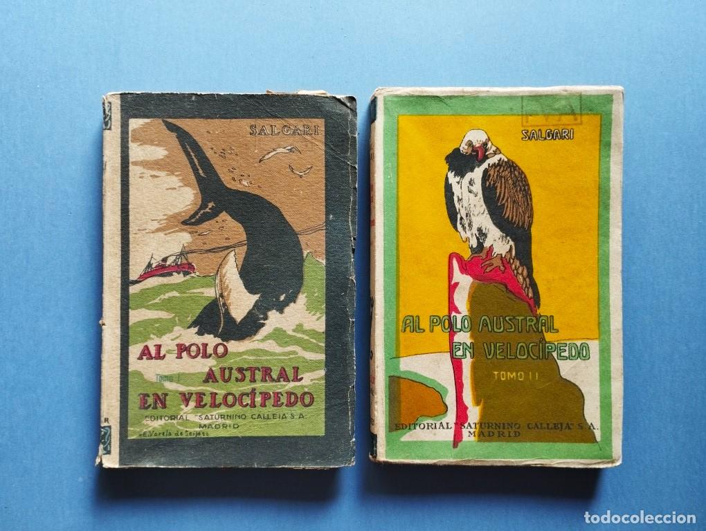 Libros: Al Polo Austral en Vel&oacute;cipedo. - Salgari, Emilio. - Foto 1