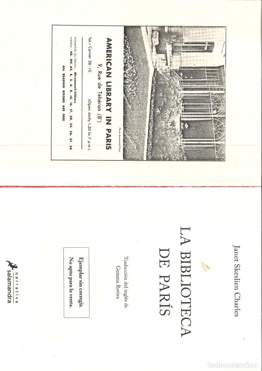 Libros: LA BIBLIOTECA DE PARIS. Janet Skeslien Charles - Foto 2