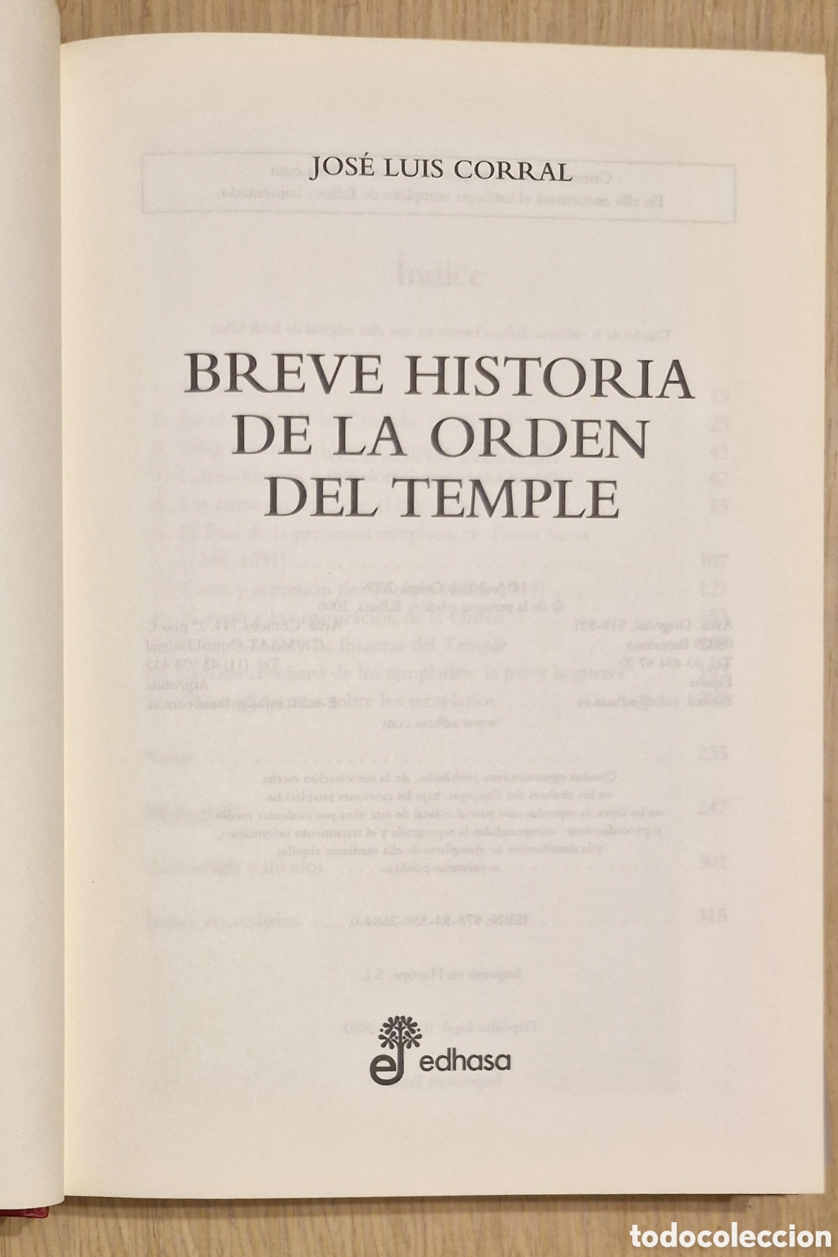 Libros: BREVE HISTORIA DE LA ORDEN DEL TEMPLE - Jos&eacute; Luis Corral - Foto 3