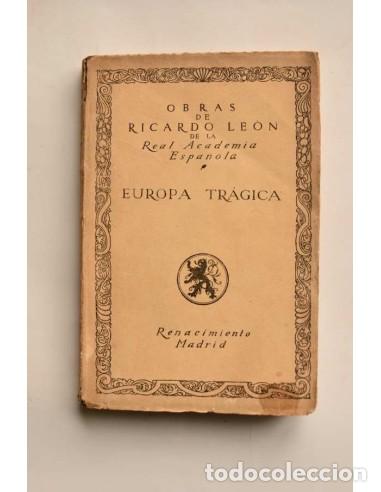Libros: Europa tr&aacute;gica - LE&Oacute;N, Ricardo - Foto 1