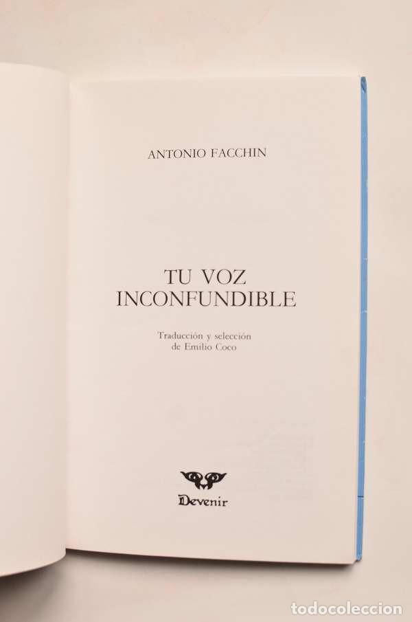 Libros: Tu voz inconfundible - FACCHIN, Antonio - Foto 2