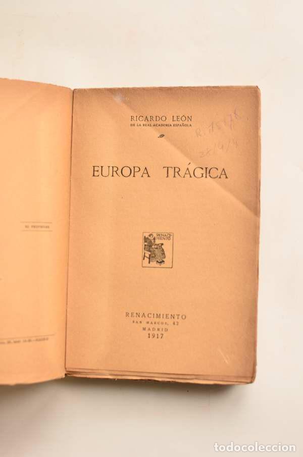 Libros: Europa tr&aacute;gica - LE&Oacute;N, Ricardo - Foto 2