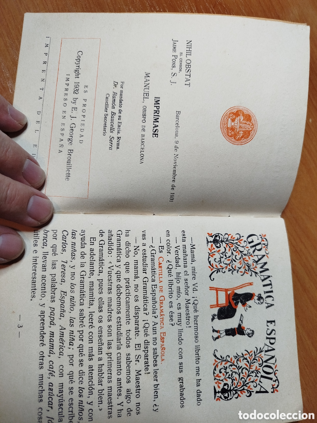 Libros: Cartilla moderna de gram&aacute;tica. Editorial Luis Vives - Foto 2