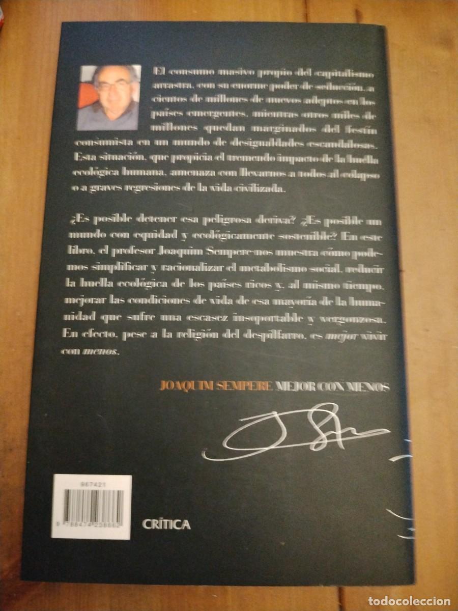 Libros: Mejor con menos -Joaqu&iacute;m sempere - Foto 3
