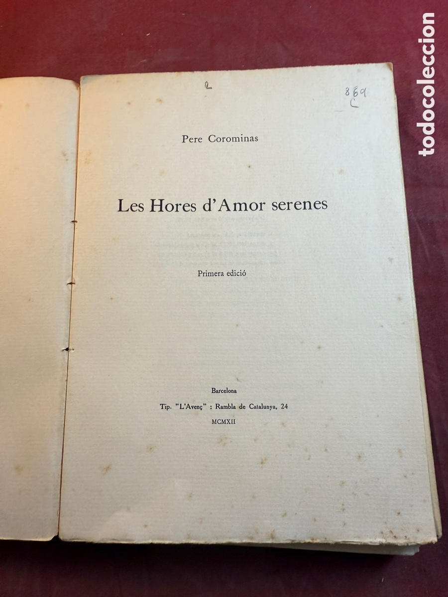Libros: LES HORES D&rsquo;AMOR SERENES - Foto 1