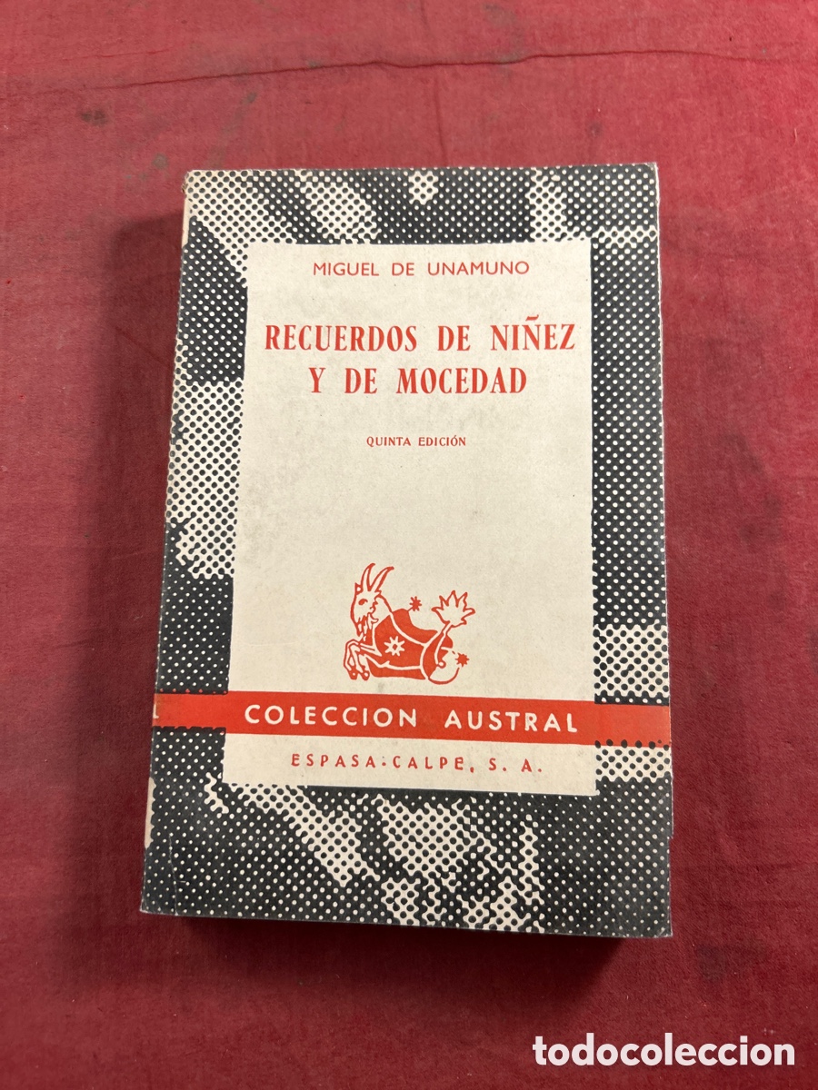 Libros: MIGUEL DE UNAMUNO RECUERDOS DE NI&Ntilde;EZ Y DE MOCEDAD - Foto 1