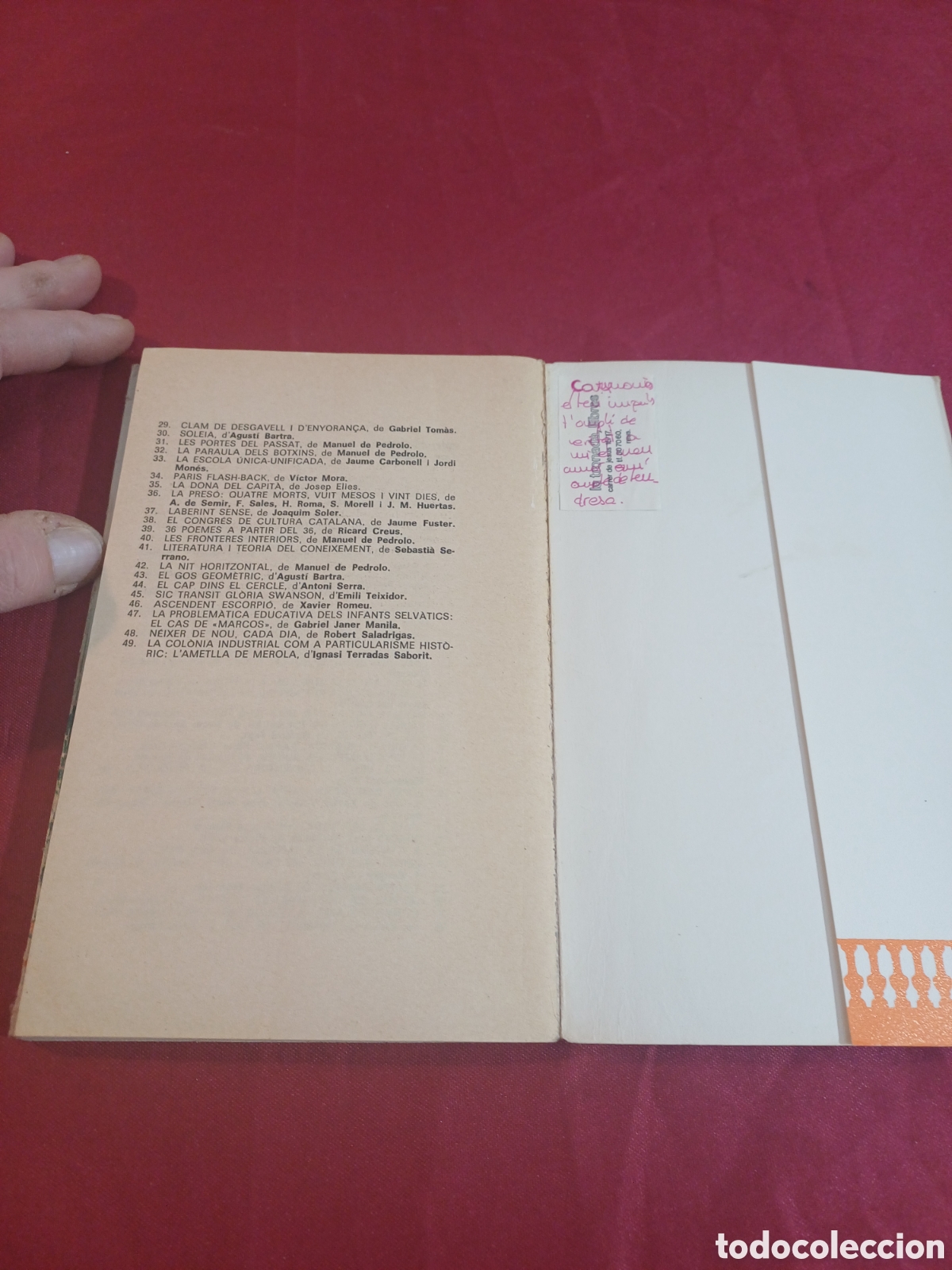 Libros: LIBRO, TE DEIX,AMOR, LA MAR COM A PENYORA, CARME RIERA, 1979 - Foto 9