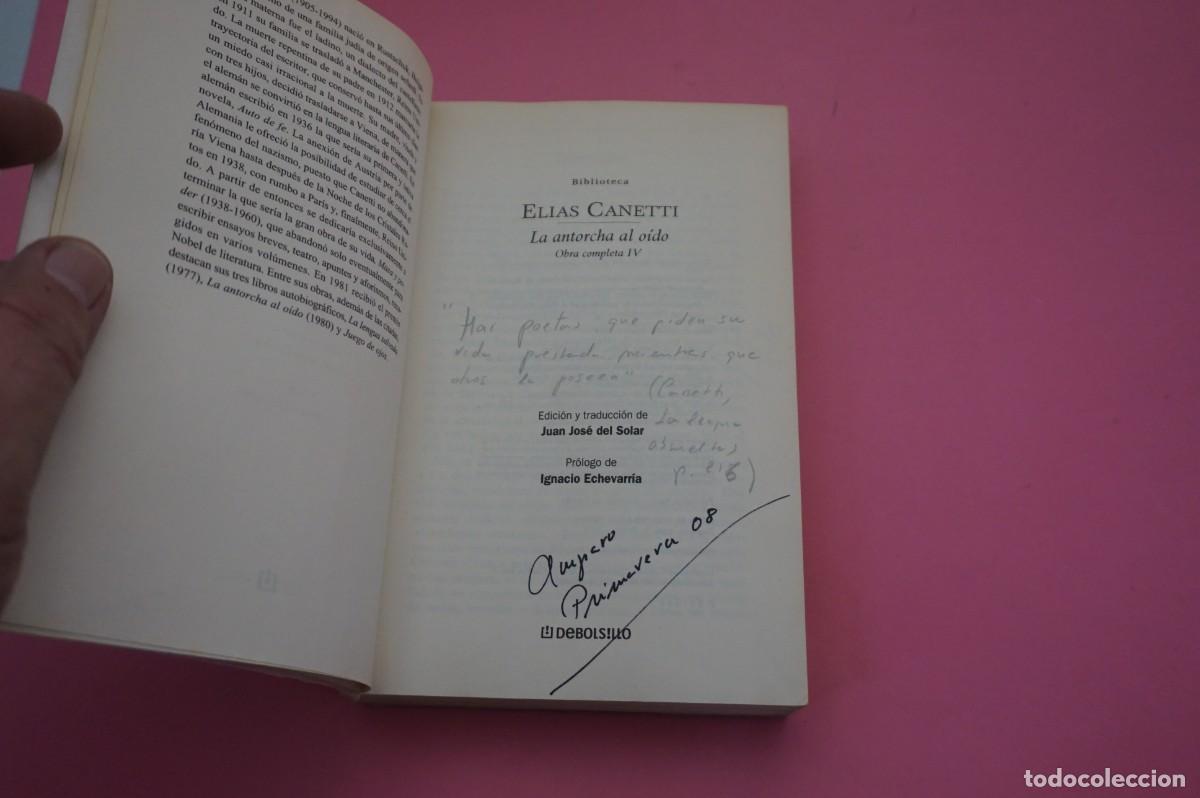 Libros: AR12C/ LA ANTORCHA AL OIDO - ELIAS CANETTI / DEBOLSILLO - Foto 2