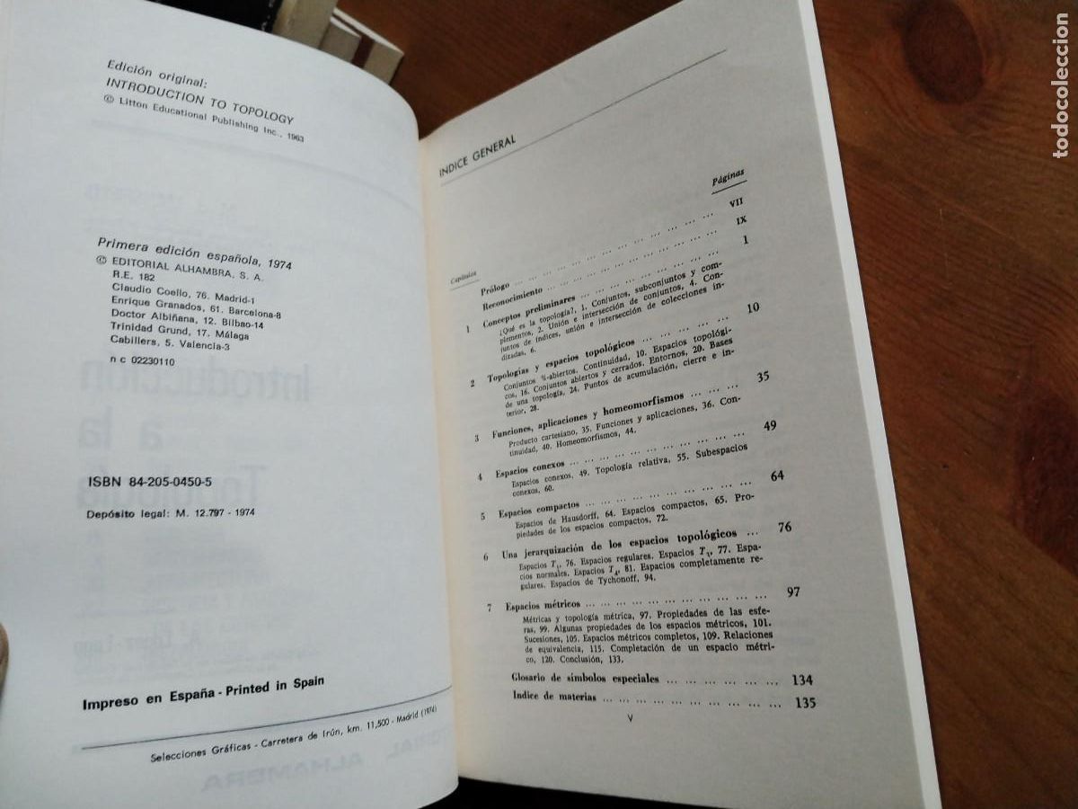 Libros: Introducci&oacute;n a la topolog&iacute;a -M.J. mansfield -Exedra - Foto 4