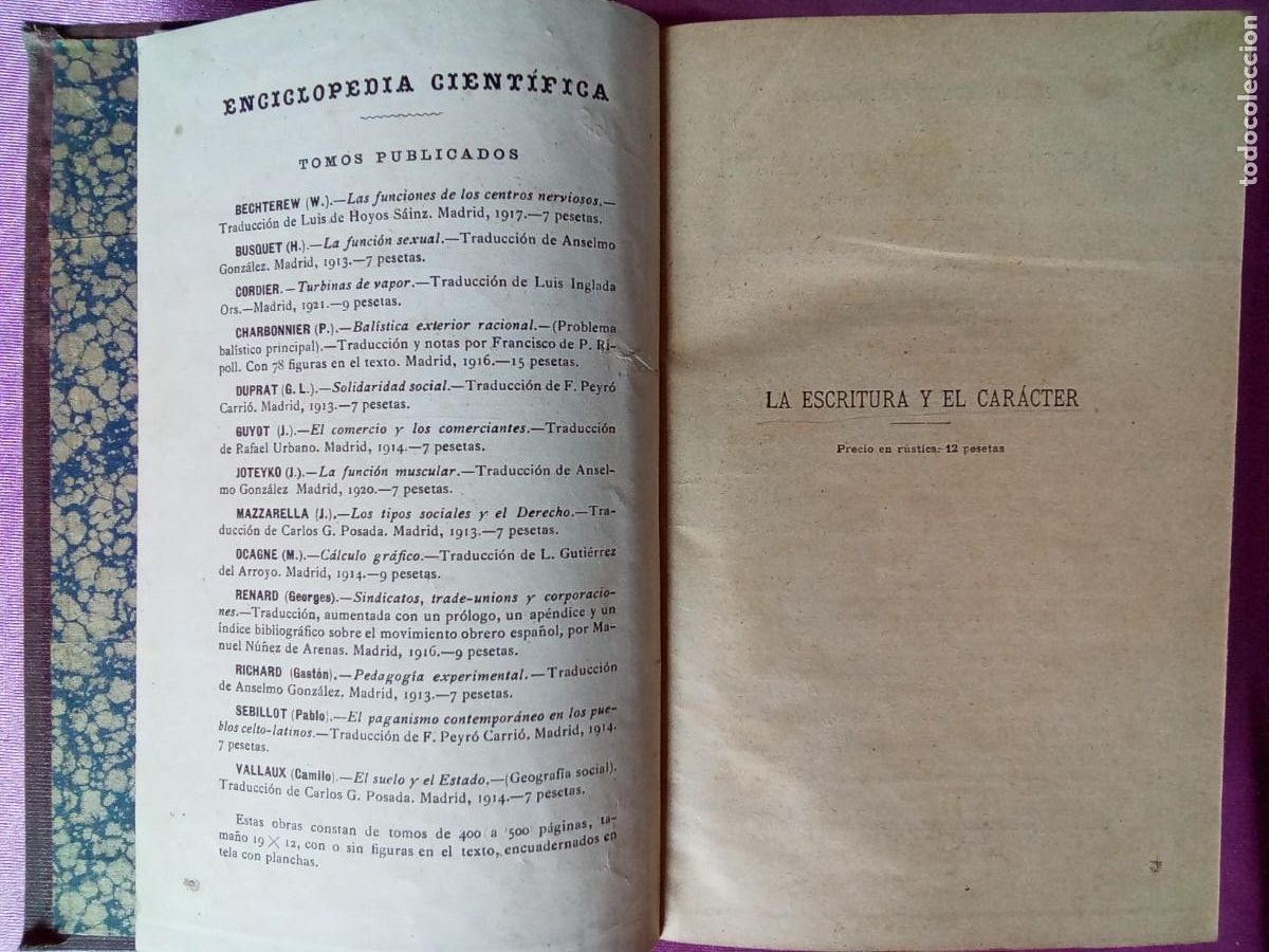 Libros: LA ESCRITURA Y EL CARACTER .A&Ntilde;O 1933 . EP 2/2 - Foto 3