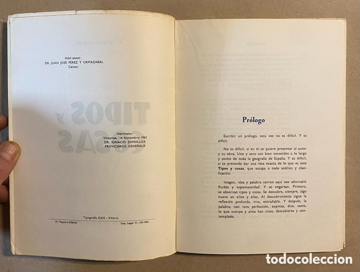 Libros: TIPOS Y COSAS. A. ORTEGA GAISAN. EDITORIAL EROS 1965. - Foto 3