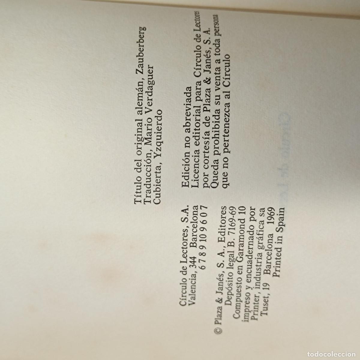 Libros: LIBRO LA MONTA&Ntilde;A MAGICA TOMO 2. THOMAS MANN. CIRCULO DE LECTORES 1969 - Foto 5