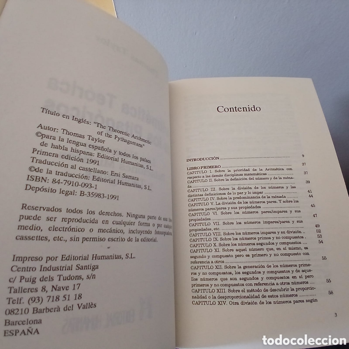 Libros: Aritmetica teorica de los pitagoricos, Thomas Taylor - Foto 4