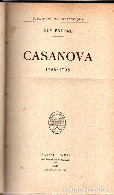 Libros: Casanova 1725-1798 - Endore, Guy - Foto 1