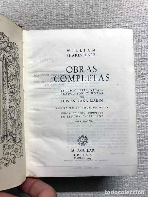 Libros: Obras completas - William Shakespeare - Foto 3