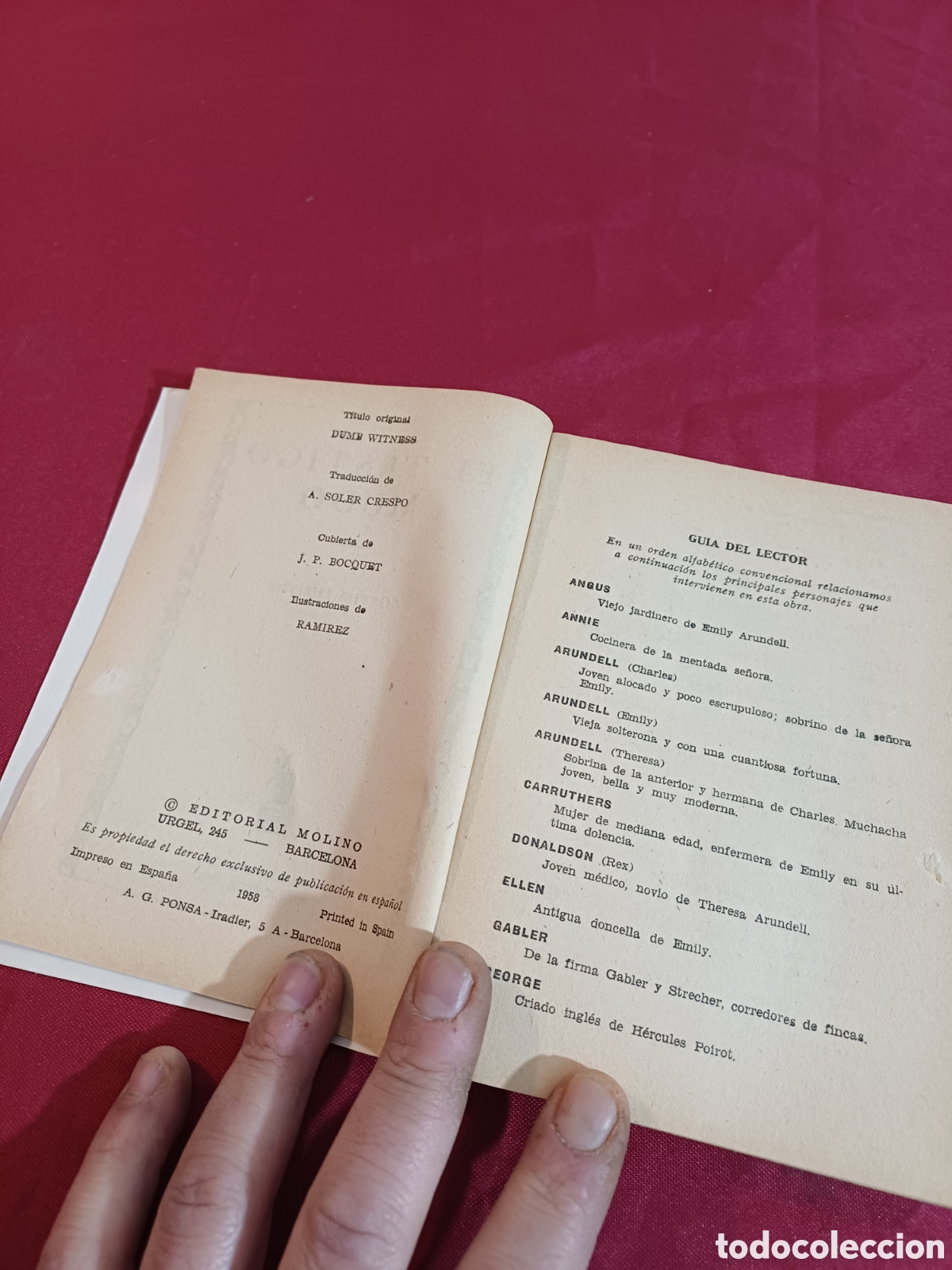 Libros: LIBRO, EL TESTIGO MUDO, AGATHA CHRISTIE, 1958 - Foto 3