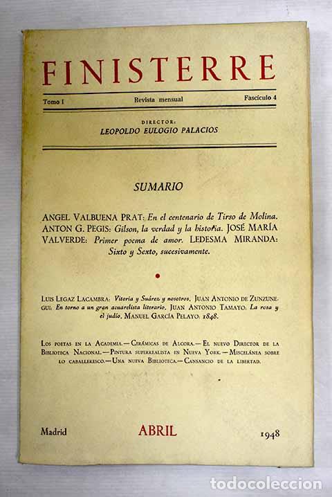 Libros: Finisterre, revista mensual: tomo I, fasc&iacute;culo 4