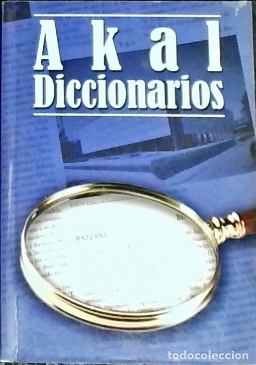 Libros: Akal diccionarios - CAT&Aacute;LOGO: