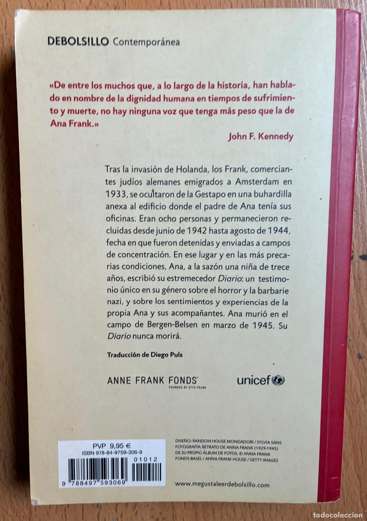 Libros: ANA FRANK DIARIO, Debolsillo - Foto 2