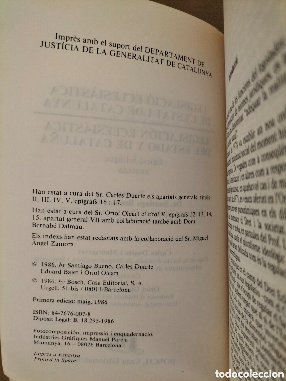 Libros: Legislaci&oacute; Eclesi&agrave;tica de lEstat i de Catalunya / Legislaci&oacute;n eclesi&aacute;stica. Eduard Bajet. Libro - Foto 5