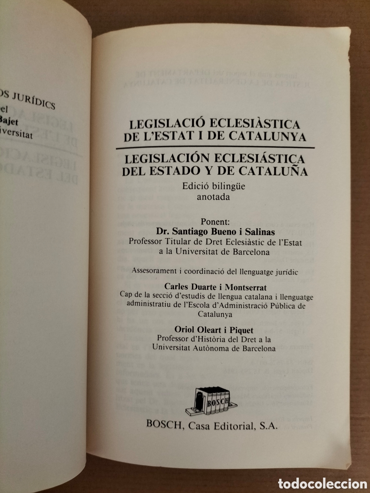 Libros: Legislaci&oacute; Eclesi&agrave;tica de lEstat i de Catalunya / Legislaci&oacute;n eclesi&aacute;stica. Eduard Bajet. Libro - Foto 4