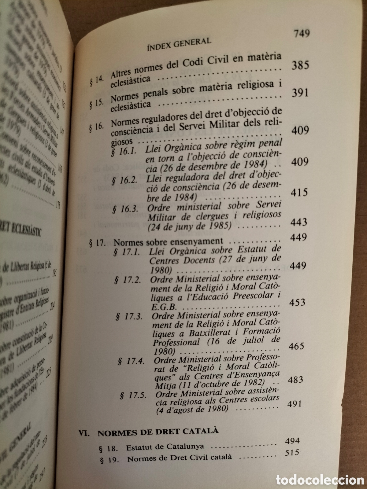 Libros: Legislaci&oacute; Eclesi&agrave;tica de lEstat i de Catalunya / Legislaci&oacute;n eclesi&aacute;stica. Eduard Bajet. Libro - Foto 11