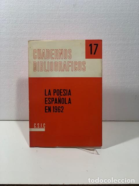 Libros: LA POESIA ESPA&Ntilde;OLA EN 1962 MERCEDES AGULLO Y COBO