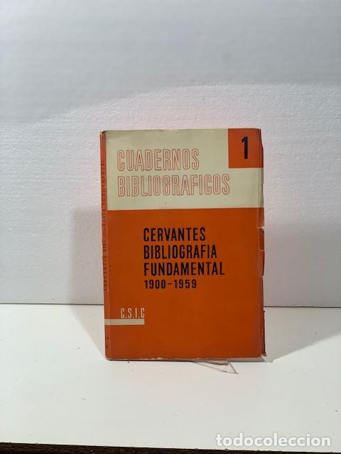 Libros: CERVANTES: BIBLIOGRAFIA FUNDAMENTAL 19001959 - Foto 1