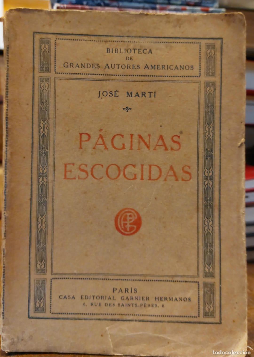 Libros: PAGINAS ESCOGIDAS. - MART&Iacute;, Jos&eacute; - Foto 1