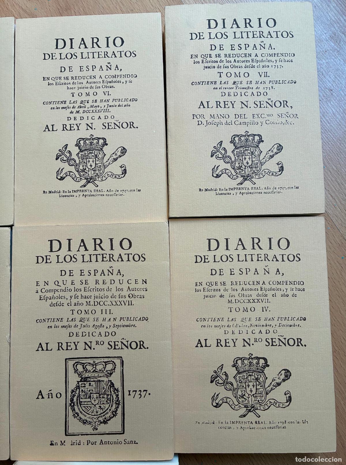 Libros: DIARIO DE LOS LITERATOS DE ESPA&Ntilde;A 7 TOMOS, FACSIMIL - Foto 6