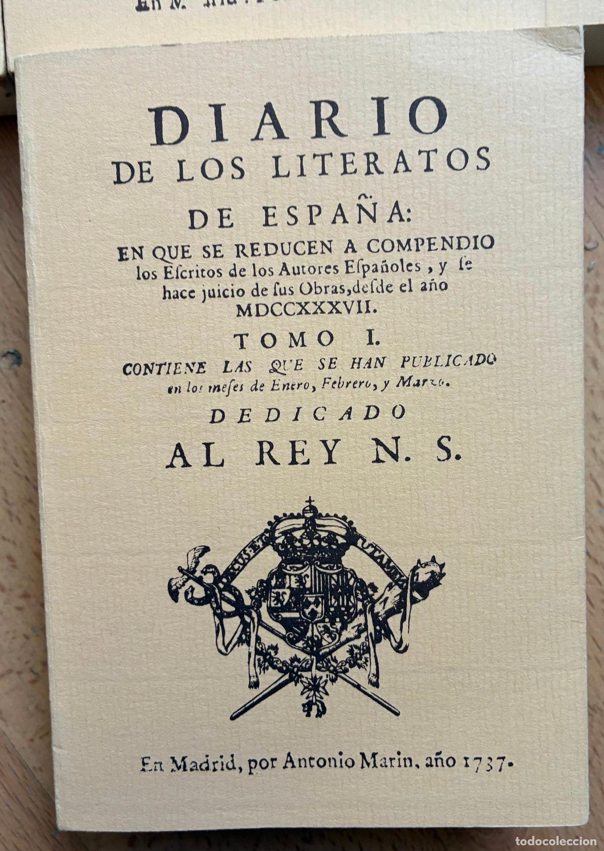 Libros: DIARIO DE LOS LITERATOS DE ESPA&Ntilde;A 7 TOMOS, FACSIMIL - Foto 8