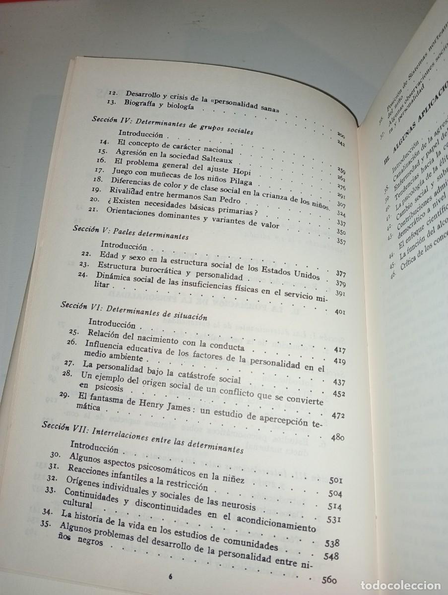 Libros: La personalidad. Kluckhohn, Murray, Schneider - Foto 5