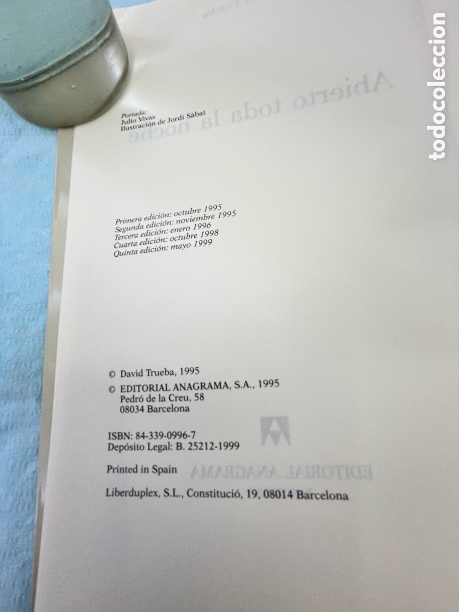 Libros: ABIERTO TODA LA NOCHE - David Trueba - Foto 3