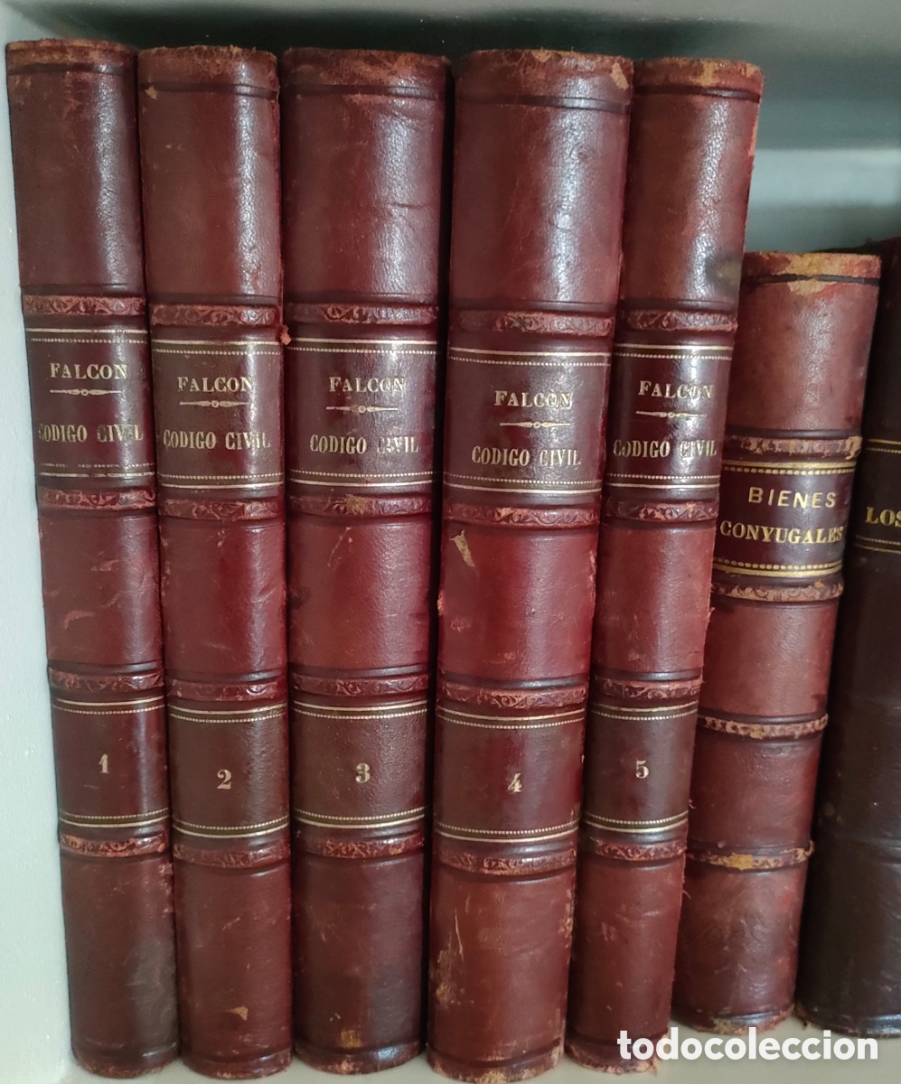 Libros: C&oacute;digo Civil - Falc&oacute;n (1888) 5 tomos - Foto 1