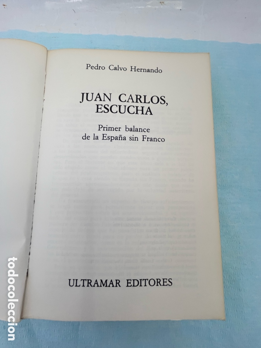 Libros: JUAN CARLOS, ESCUCHA - Pedro Calvo Hernando - Foto 2