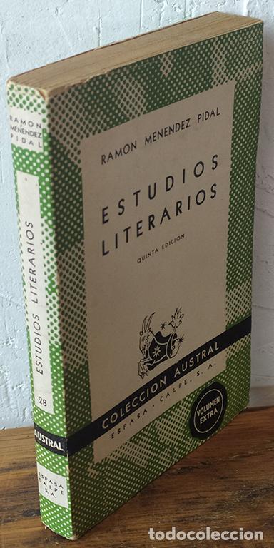 Libros: ESTUDIOS LITERARIOS - RAM&Oacute;N MEN&Eacute;NDEZ PIDAL - Foto 1