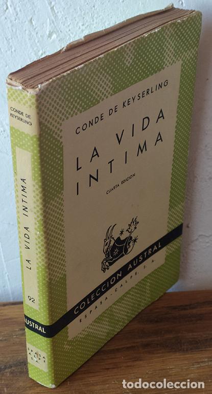 Libros: LA VIDA &Iacute;NTIMA - CONDE DE KEYSERLING - Foto 1