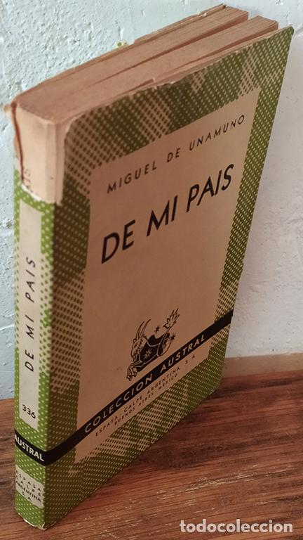 Libros: DE MI PA&Iacute;S - MIGUEL DE UNAMUNO - Foto 1