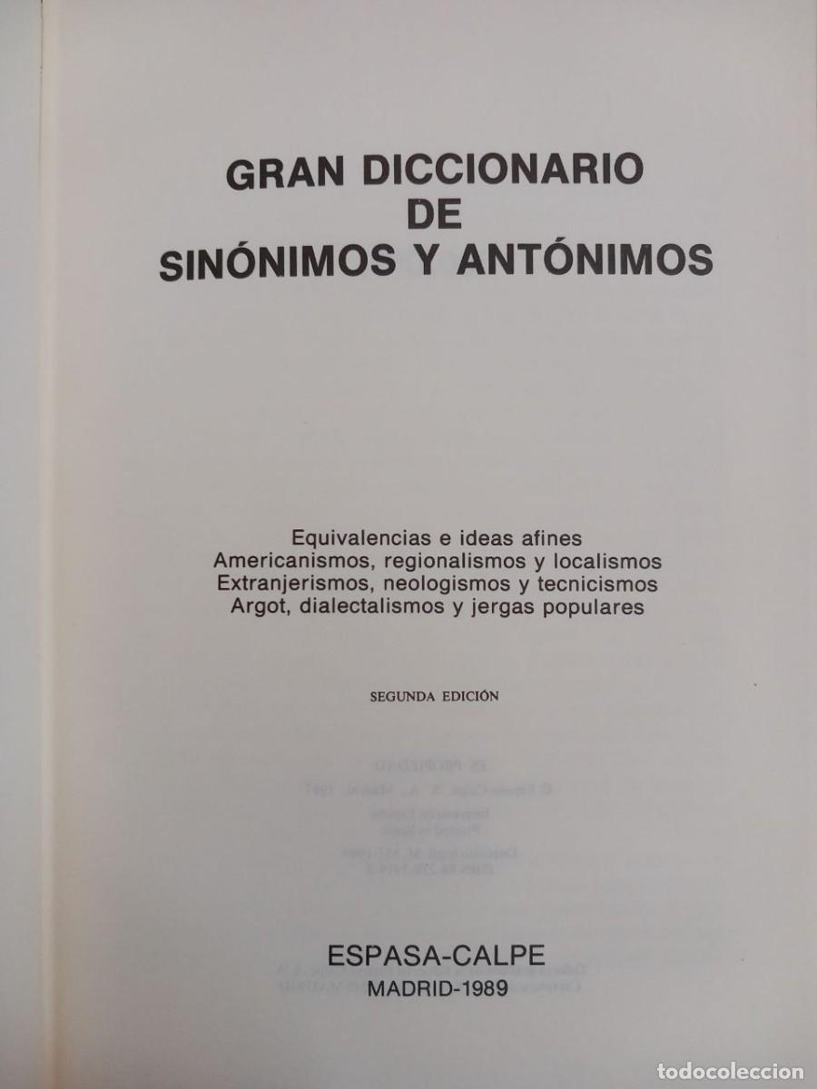 Libros: Gran diccionario de sin&oacute;nimos y ant&oacute;nimos - VV.AA - Foto 8