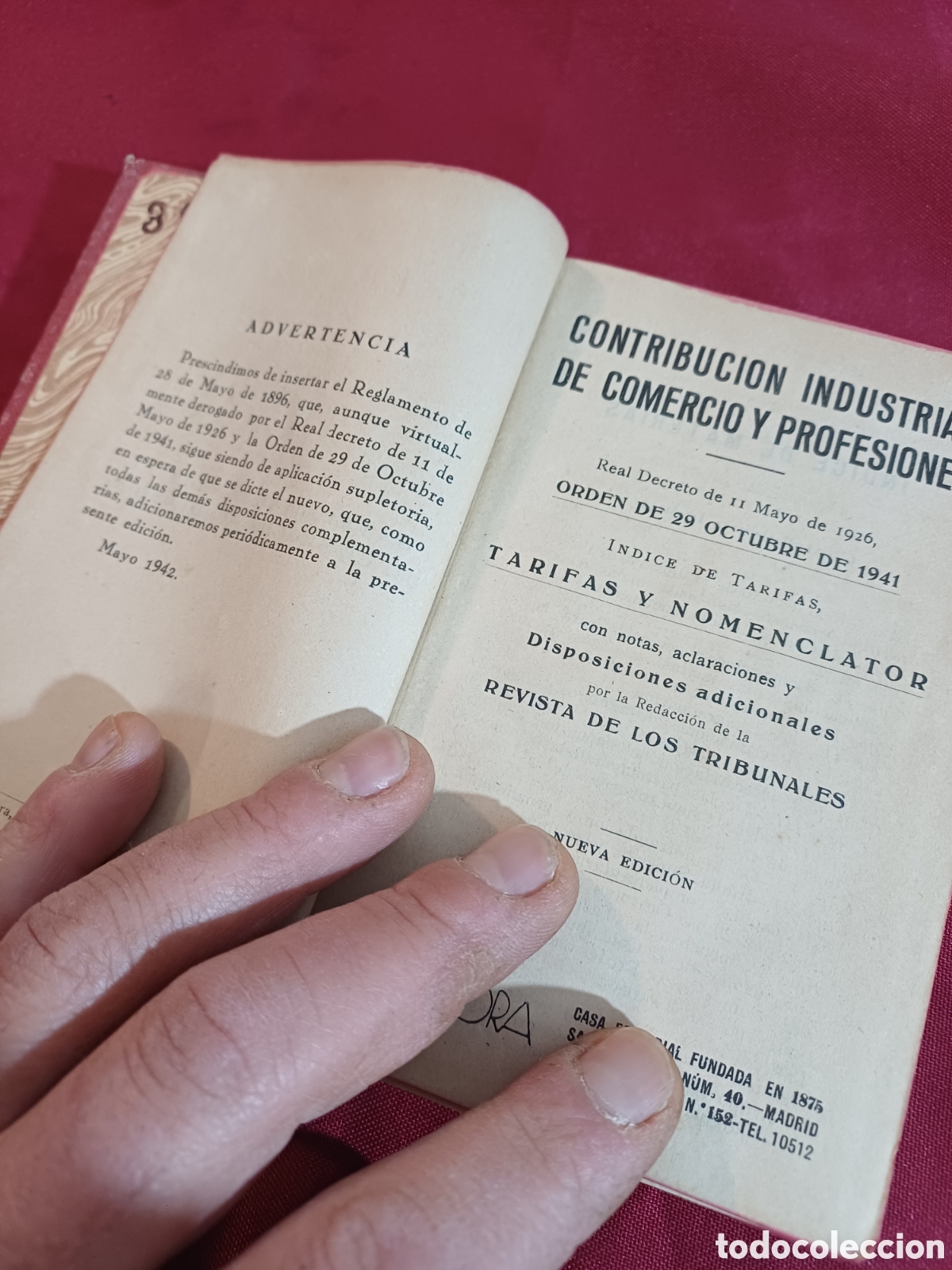 Libros: LIBRO, CONTRIBUCI&Oacute;N INDUSTRIAL, ED. GONGORA, 1942 - Foto 6