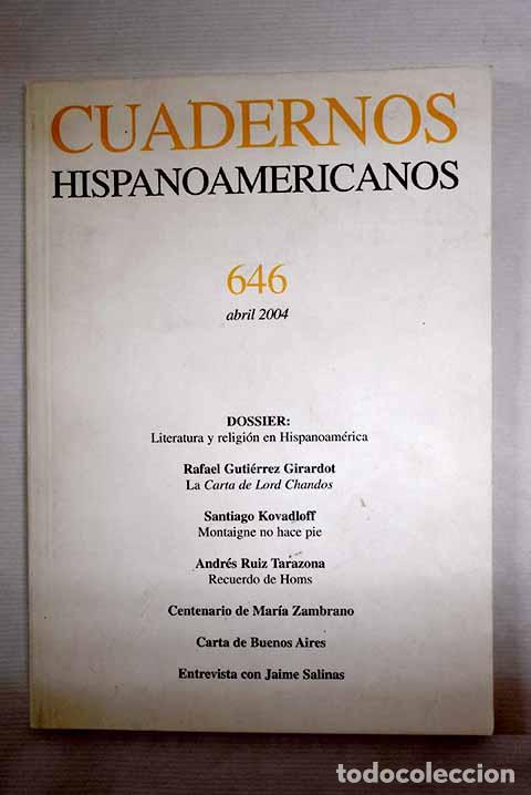 Libros: Cuadernos Hispanoamericanos, n&ordm; 646 - Foto 1
