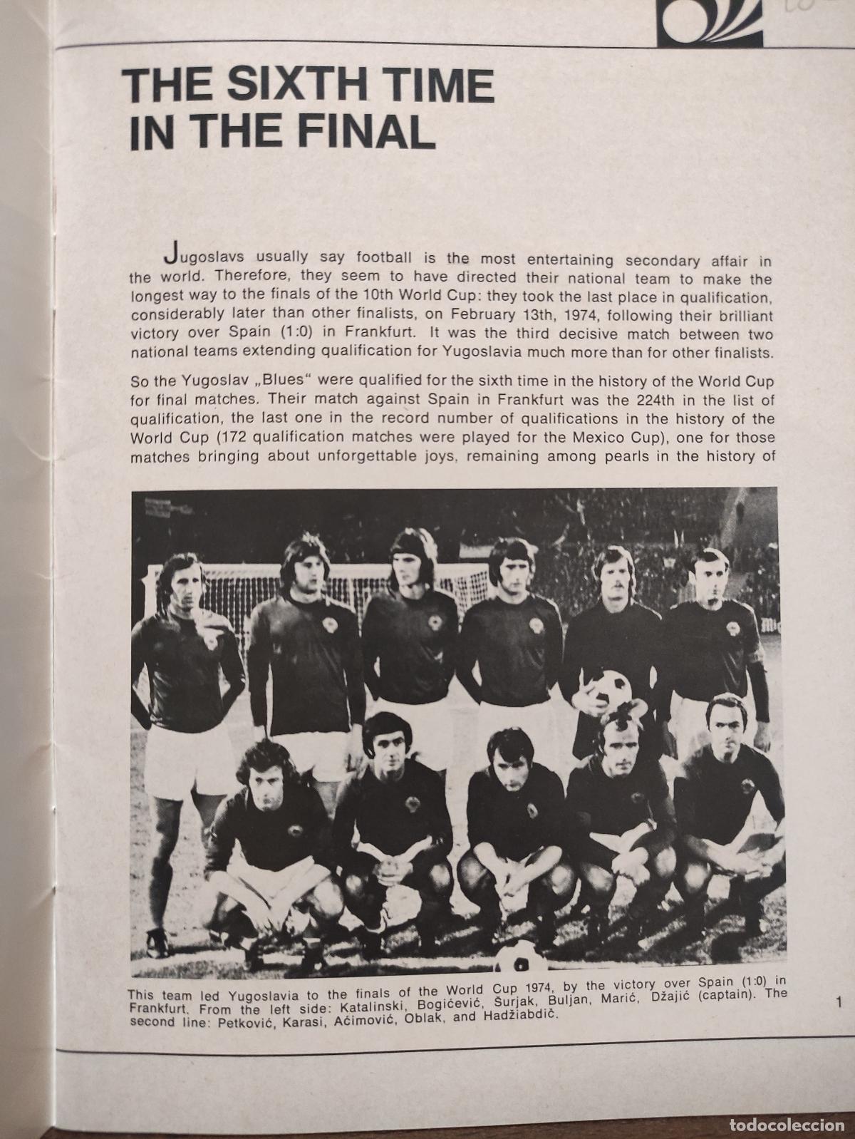Libros: YUGOSLAVIA - WM 74 - PROGRAMA MUNDIAL 1974 - Foto 3
