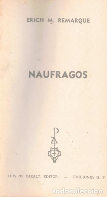 Libros: NAUFRAGOS - REMARQUE, ERICH M. - Foto 1
