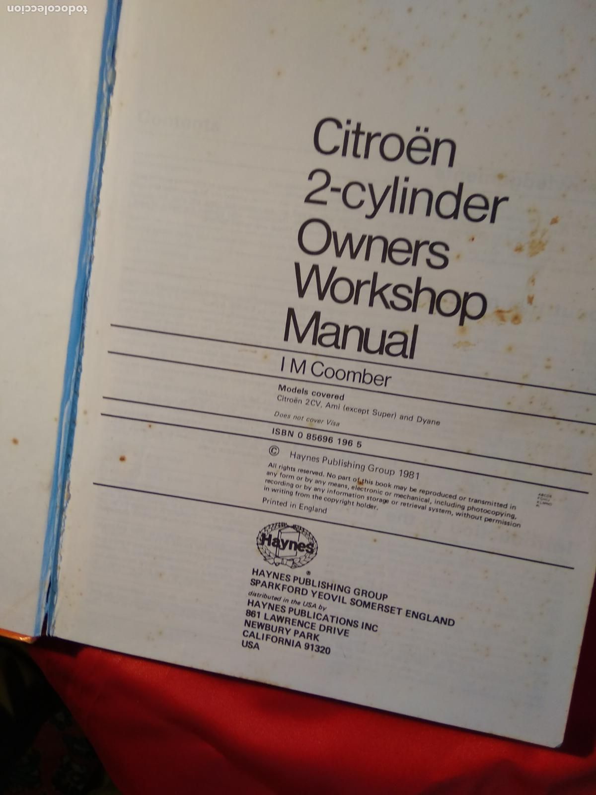 Libros: Citro&euml;n Owmers Workshop Manual Q.718 Ingl&eacute;s - Foto 3