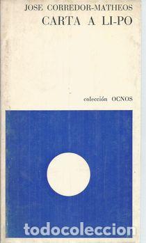 Libros: CARTA A LI-PO - CORREDOR-MATHEOS, JOSE - Foto 1
